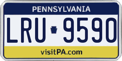 PA license plate LRU9590