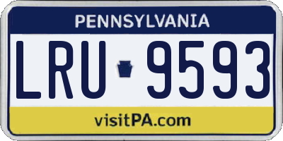 PA license plate LRU9593