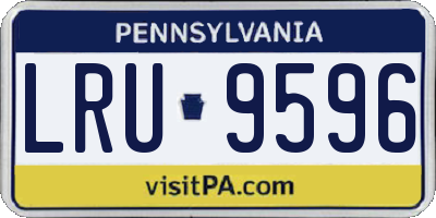 PA license plate LRU9596