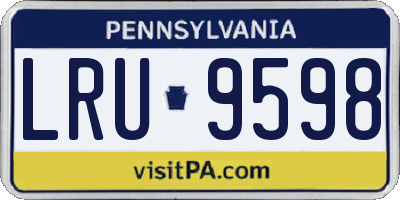 PA license plate LRU9598