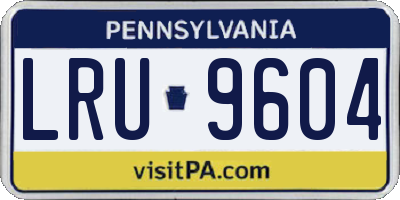 PA license plate LRU9604