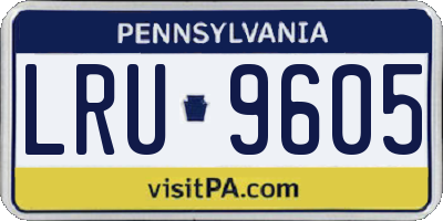 PA license plate LRU9605