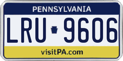 PA license plate LRU9606