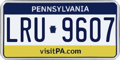 PA license plate LRU9607