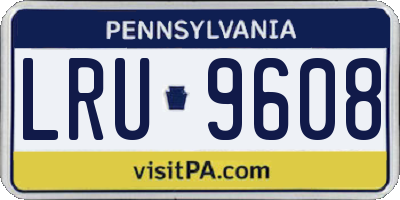 PA license plate LRU9608