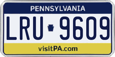 PA license plate LRU9609