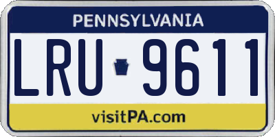 PA license plate LRU9611