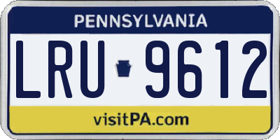 PA license plate LRU9612