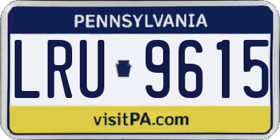 PA license plate LRU9615
