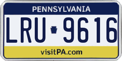 PA license plate LRU9616