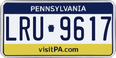 PA license plate LRU9617