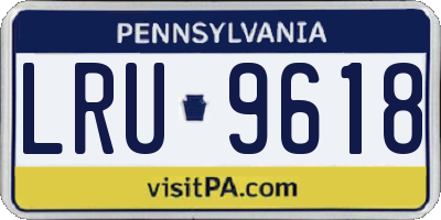 PA license plate LRU9618