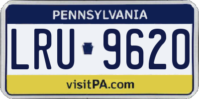 PA license plate LRU9620