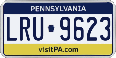 PA license plate LRU9623