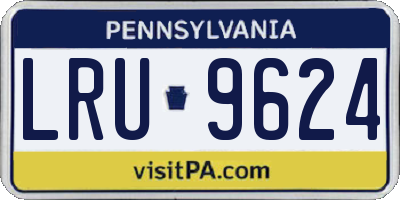 PA license plate LRU9624