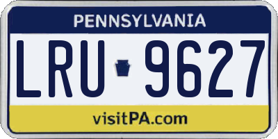 PA license plate LRU9627