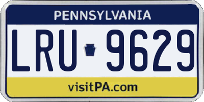 PA license plate LRU9629