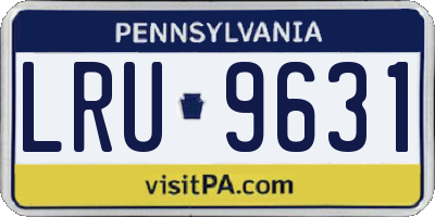 PA license plate LRU9631