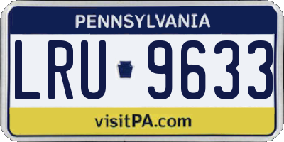 PA license plate LRU9633