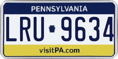 PA license plate LRU9634