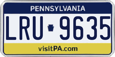 PA license plate LRU9635
