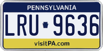 PA license plate LRU9636