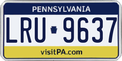 PA license plate LRU9637