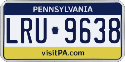 PA license plate LRU9638