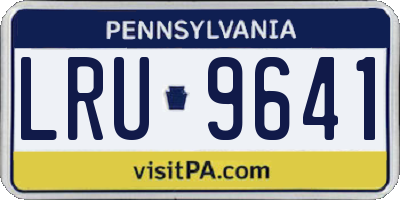 PA license plate LRU9641