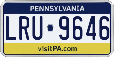 PA license plate LRU9646