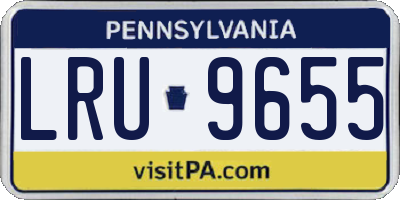 PA license plate LRU9655