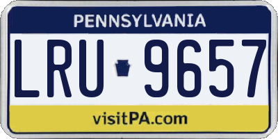 PA license plate LRU9657