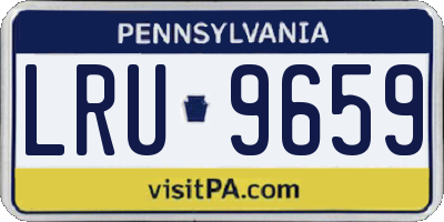 PA license plate LRU9659