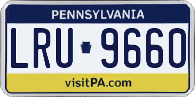 PA license plate LRU9660