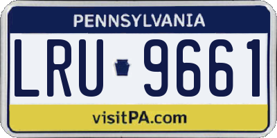 PA license plate LRU9661