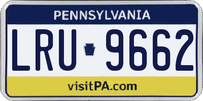 PA license plate LRU9662