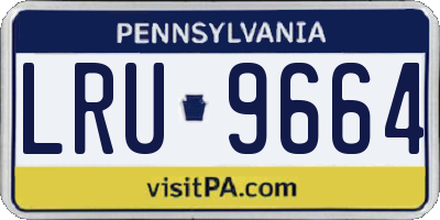 PA license plate LRU9664