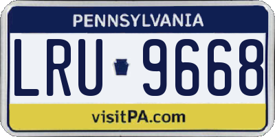 PA license plate LRU9668