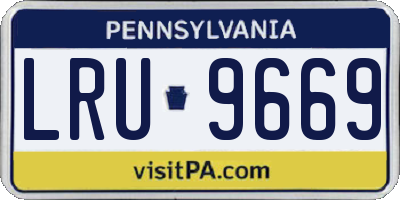 PA license plate LRU9669
