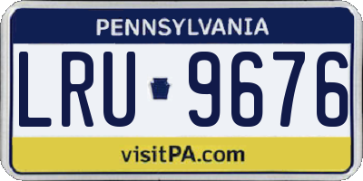 PA license plate LRU9676