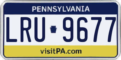 PA license plate LRU9677