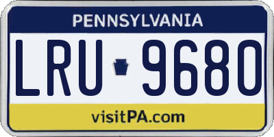 PA license plate LRU9680