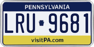 PA license plate LRU9681
