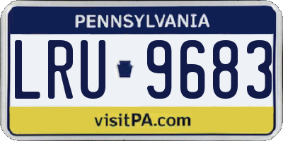 PA license plate LRU9683