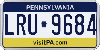 PA license plate LRU9684