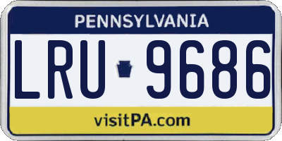 PA license plate LRU9686