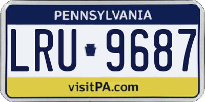 PA license plate LRU9687