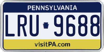 PA license plate LRU9688