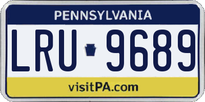 PA license plate LRU9689