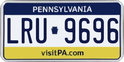 PA license plate LRU9696